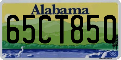 AL license plate 65CT850