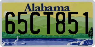 AL license plate 65CT851