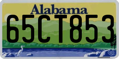 AL license plate 65CT853