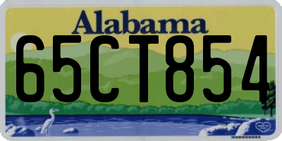 AL license plate 65CT854