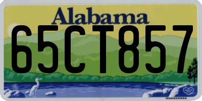 AL license plate 65CT857