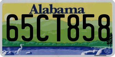 AL license plate 65CT858