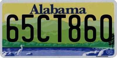 AL license plate 65CT860
