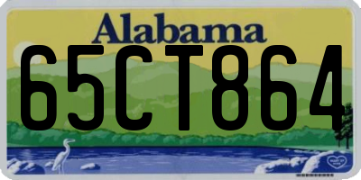 AL license plate 65CT864