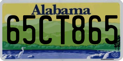 AL license plate 65CT865