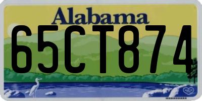 AL license plate 65CT874
