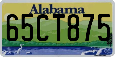 AL license plate 65CT875