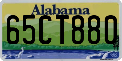 AL license plate 65CT880