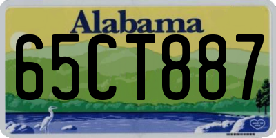 AL license plate 65CT887