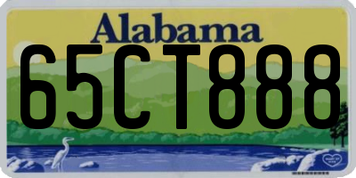 AL license plate 65CT888