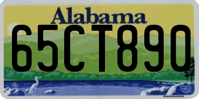AL license plate 65CT890