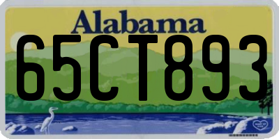 AL license plate 65CT893