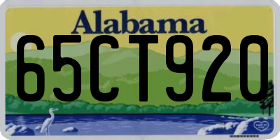 AL license plate 65CT920