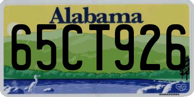 AL license plate 65CT926