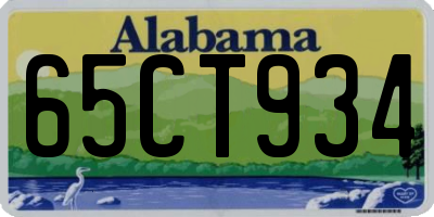AL license plate 65CT934