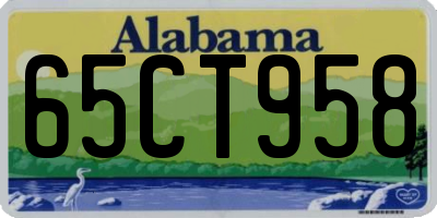 AL license plate 65CT958