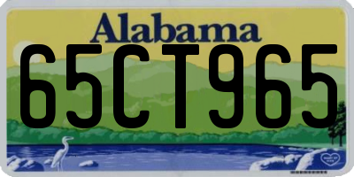 AL license plate 65CT965