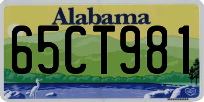 AL license plate 65CT981