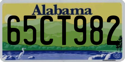 AL license plate 65CT982