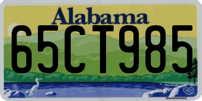 AL license plate 65CT985
