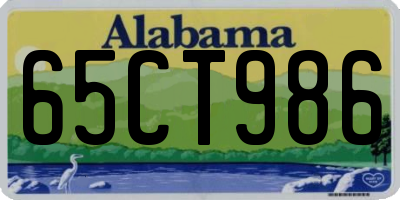 AL license plate 65CT986