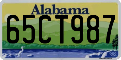 AL license plate 65CT987