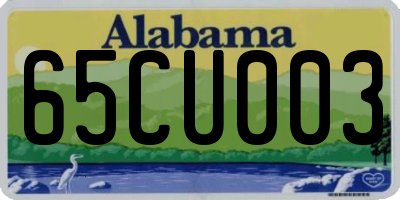AL license plate 65CU003