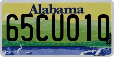 AL license plate 65CU010