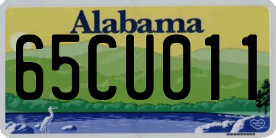 AL license plate 65CU011