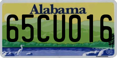 AL license plate 65CU016