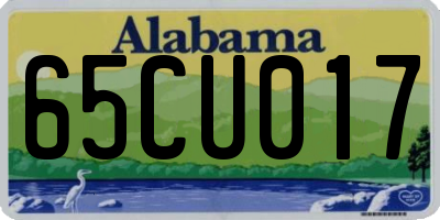 AL license plate 65CU017