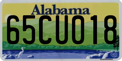 AL license plate 65CU018
