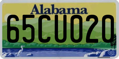 AL license plate 65CU020
