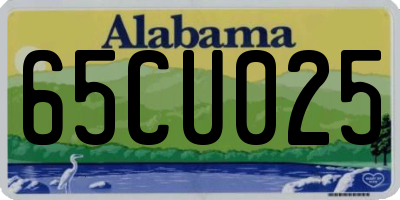 AL license plate 65CU025