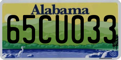 AL license plate 65CU033