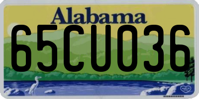 AL license plate 65CU036