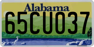 AL license plate 65CU037