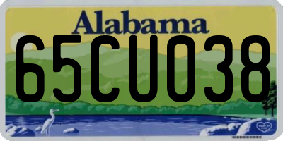 AL license plate 65CU038