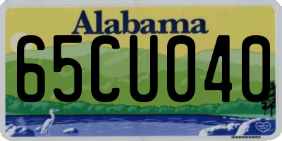 AL license plate 65CU040