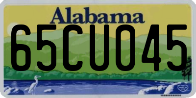 AL license plate 65CU045