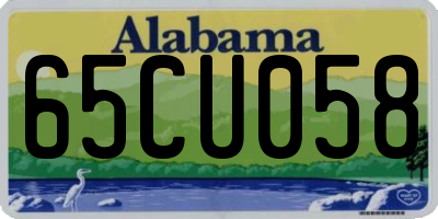 AL license plate 65CU058
