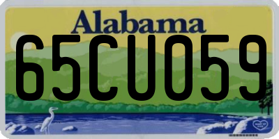AL license plate 65CU059