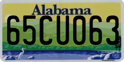 AL license plate 65CU063