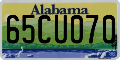 AL license plate 65CU070