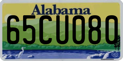 AL license plate 65CU080