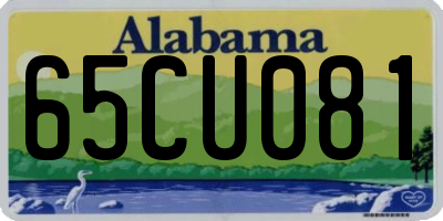 AL license plate 65CU081