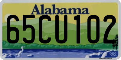 AL license plate 65CU102
