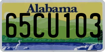 AL license plate 65CU103