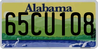 AL license plate 65CU108