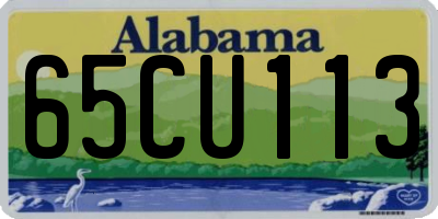 AL license plate 65CU113